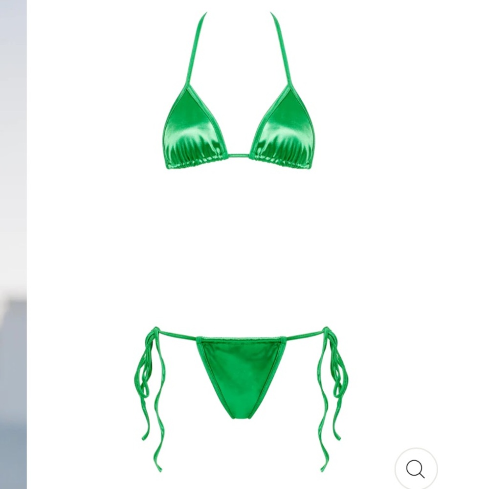 Laina Rauma THE SATIN BIKINI // GOOD LUCK GREEN